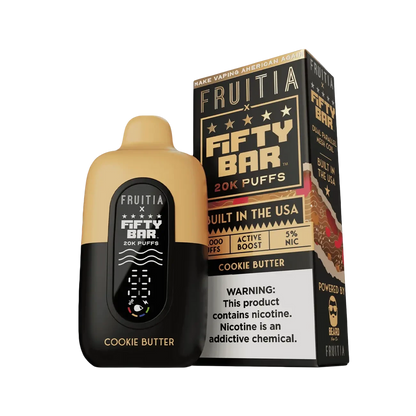 Fifty Bar X Fruitia 20K Disposable Vape (black edition)