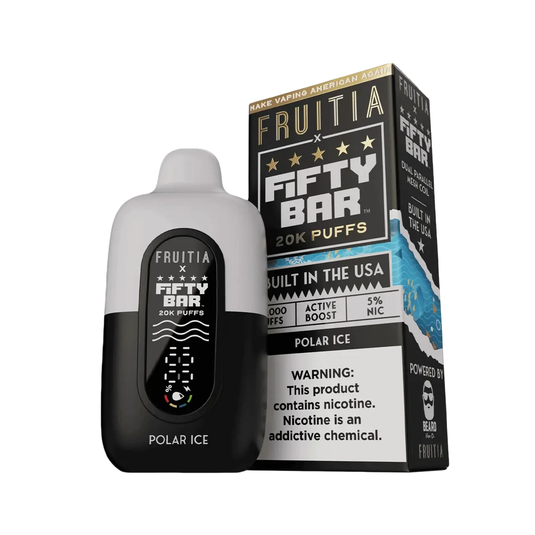 Fifty Bar X Fruitia 20K Disposable Vape (black edition)